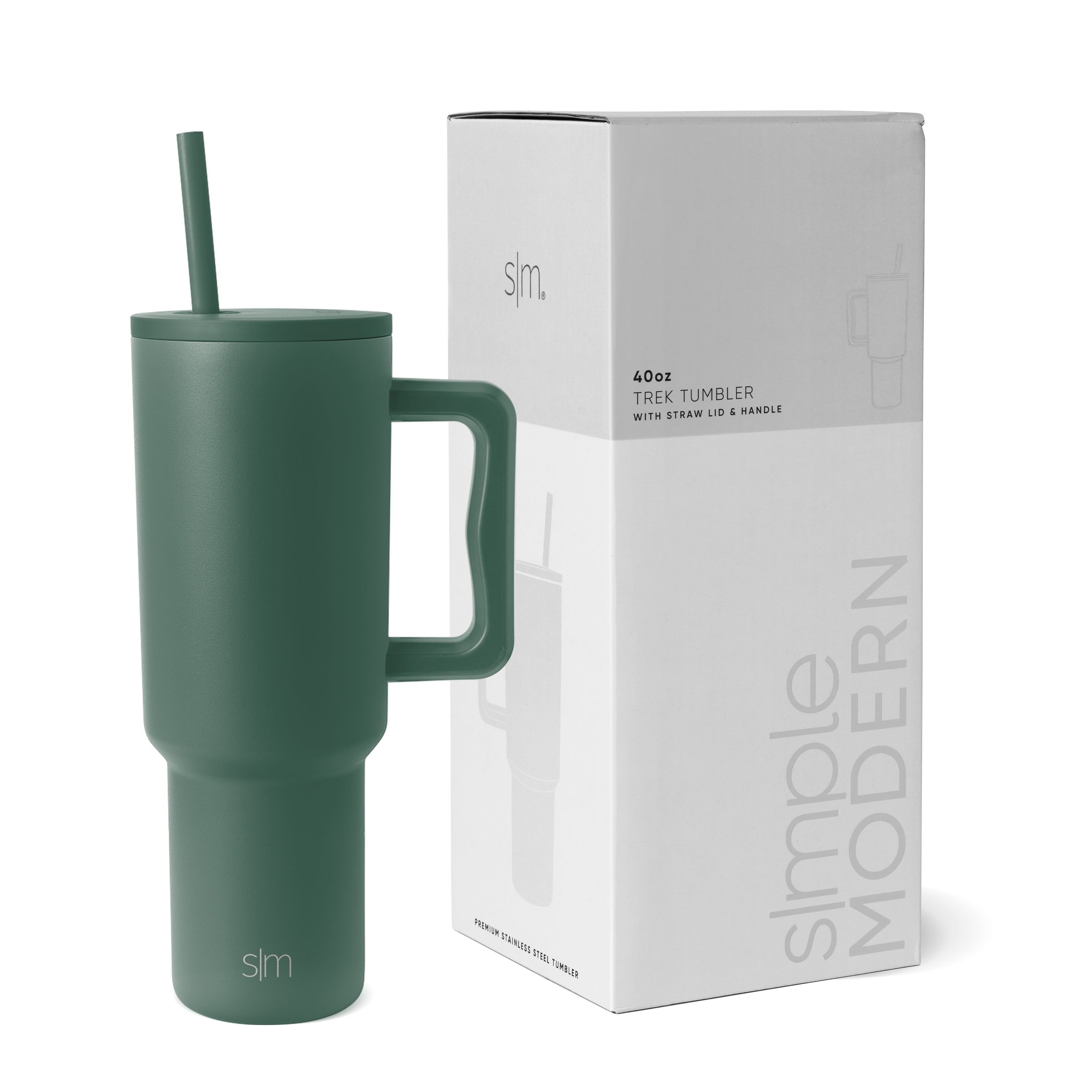 Simple Modern 40 fl oz Insulated Stainless Steel Trek Tumbler with Straw Lid | 80s Mix | 6I21