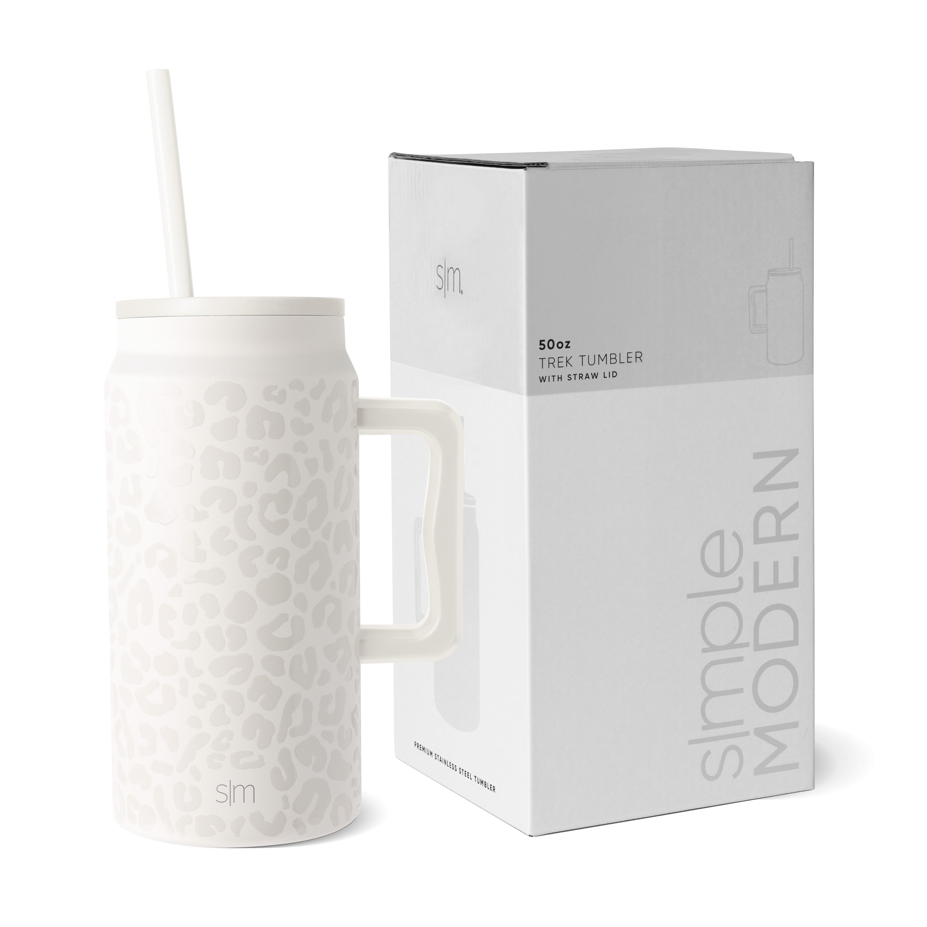 Simple Modern 50 fl oz Insulated Stainless Steel Trek Tumbler with Straw Lid | Midnight Black | NPMI