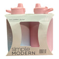 Simple Modern 64-oz Tritan Plastic Summit With Simple Flip Straw Lid 2 Pack (Sweet Taffy and Blush) | LRUB