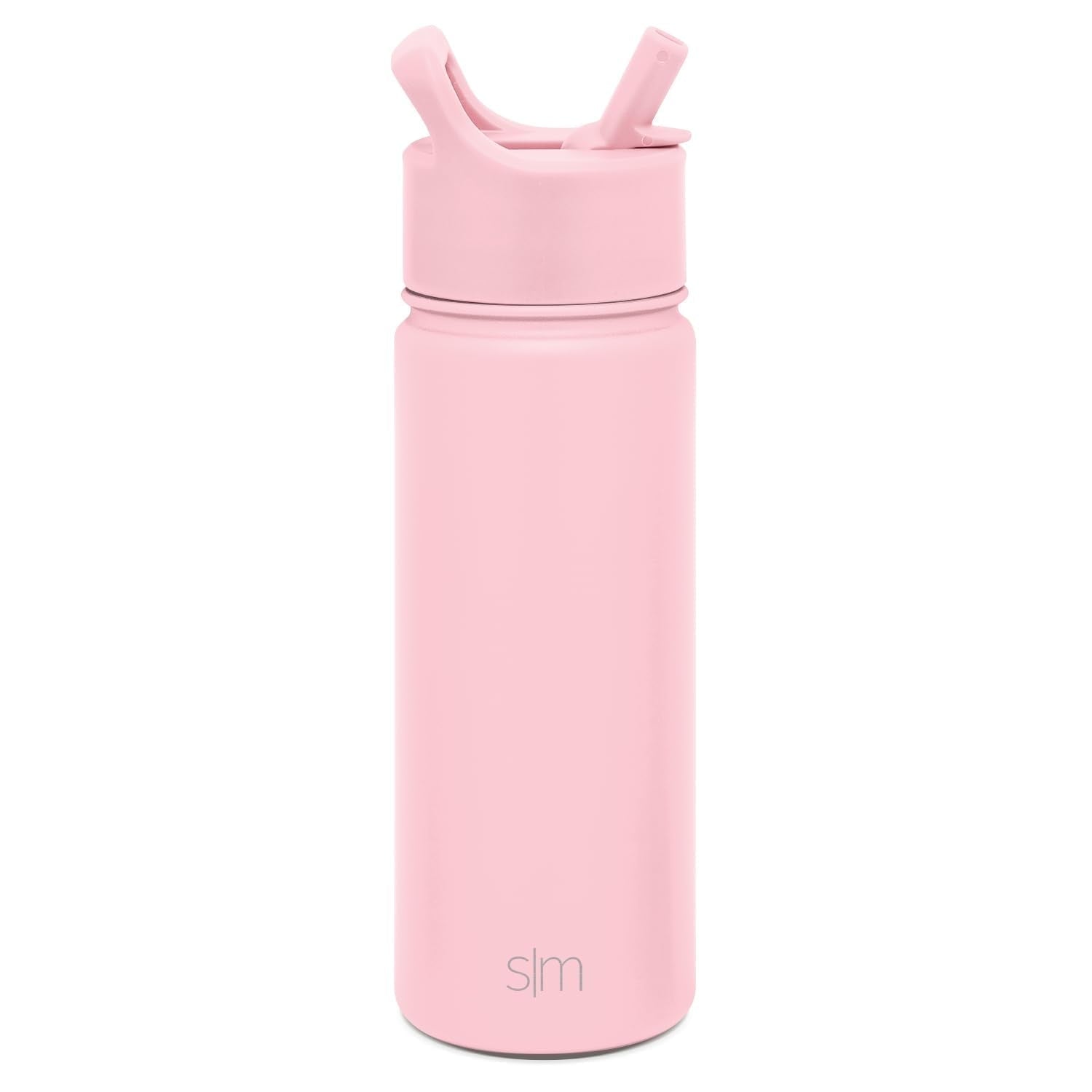 Simple Modern Kids Water Bottle with Straw Lid Vacuum Insulated Stainless Steel Metal Thermos Bottles | Reusable Leak Proof BPA-Free Flask for School | Summit Collection | 18oz, Blush -Blush | UNHG