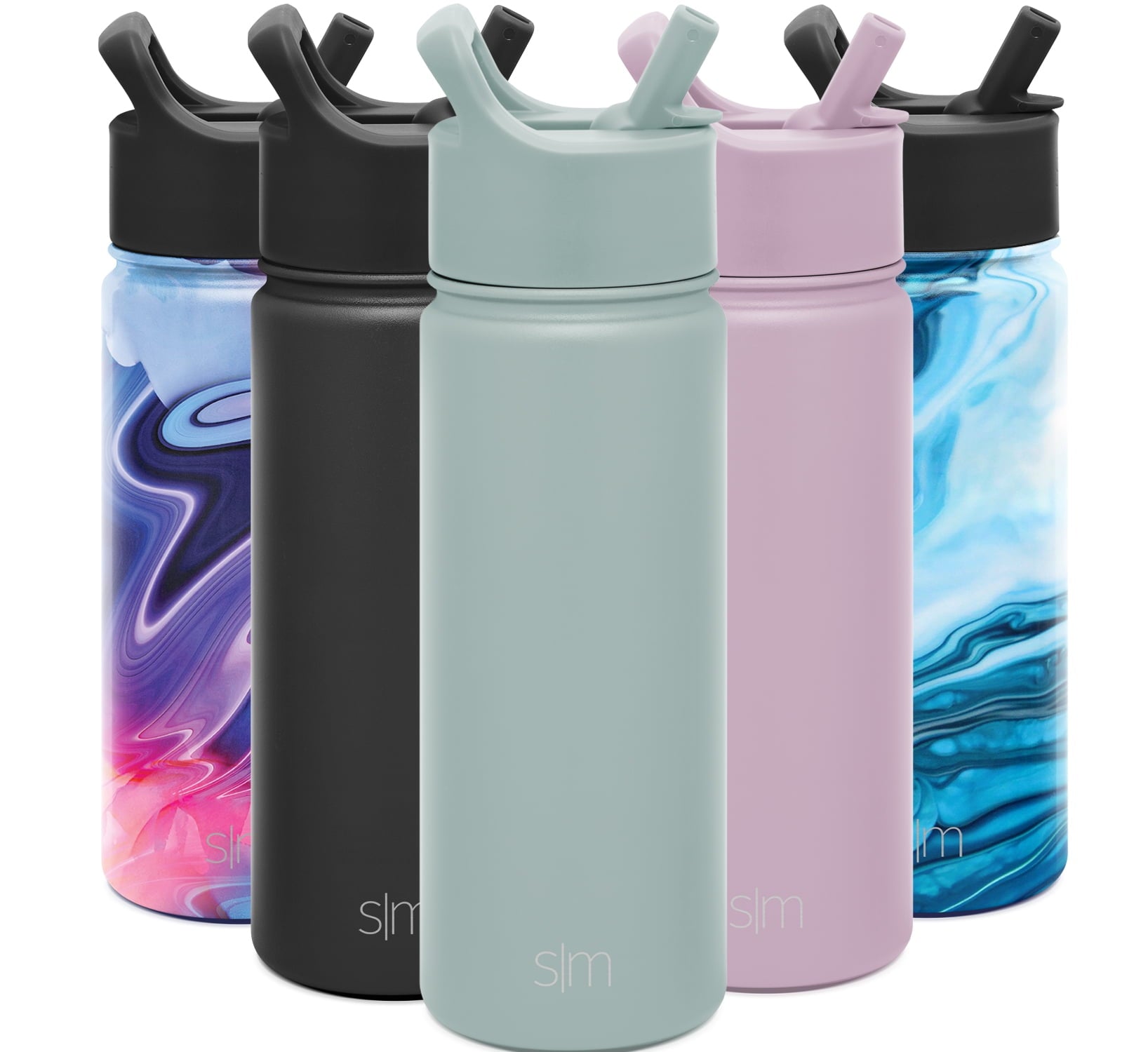 Simple Modern Summit Water Bottle Straw Lid Vacuum Insulated Stainless Steel Bottle | 18 fl oz | 10SG