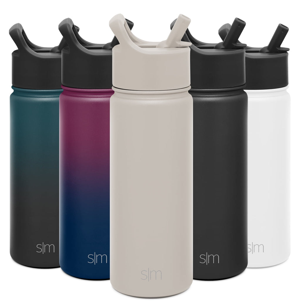 Simple Modern Summit Water Bottle Straw Lid Vacuum Insulated Stainless Steel Bottle | 18 fl oz | 10SG