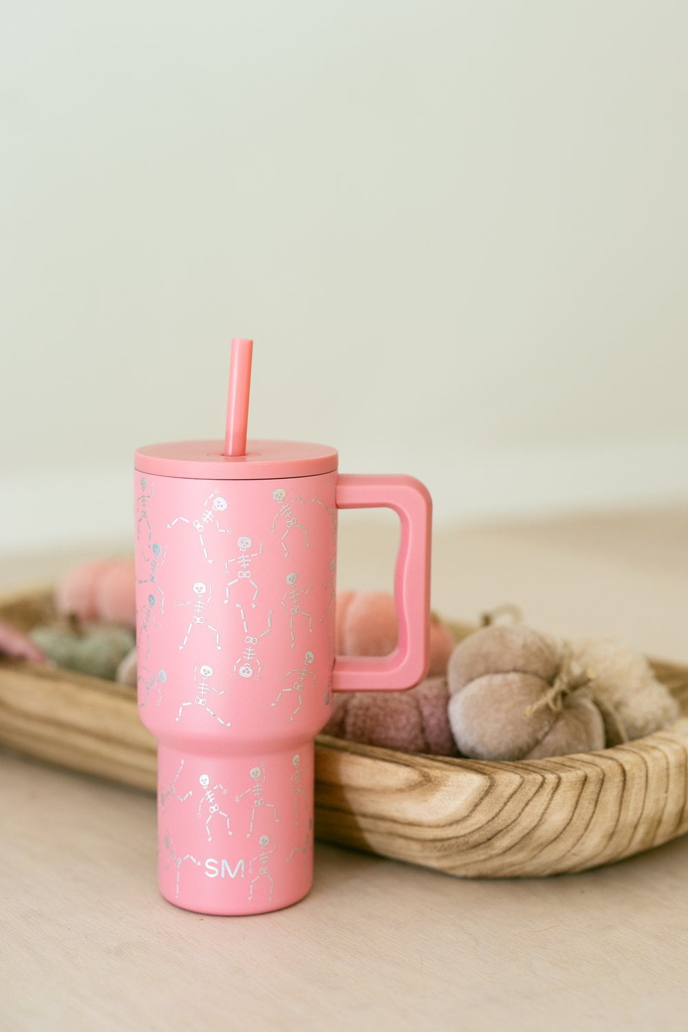 Simple Modern 30 fl oz Insulated Stainless Steel Trek Tumbler with Straw Lid | Seaglass Sage and Cream Checkmate | P40Y