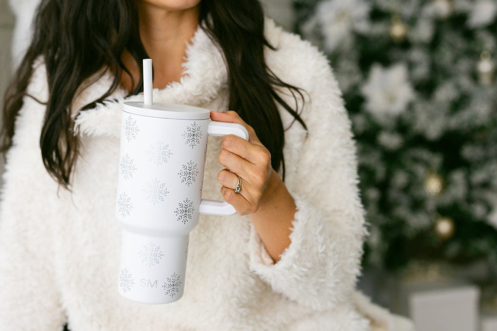 Simple Modern 30 fl oz Insulated Stainless Steel Trek Tumbler with Straw Lid | Seaglass Sage and Cream Checkmate | P40Y