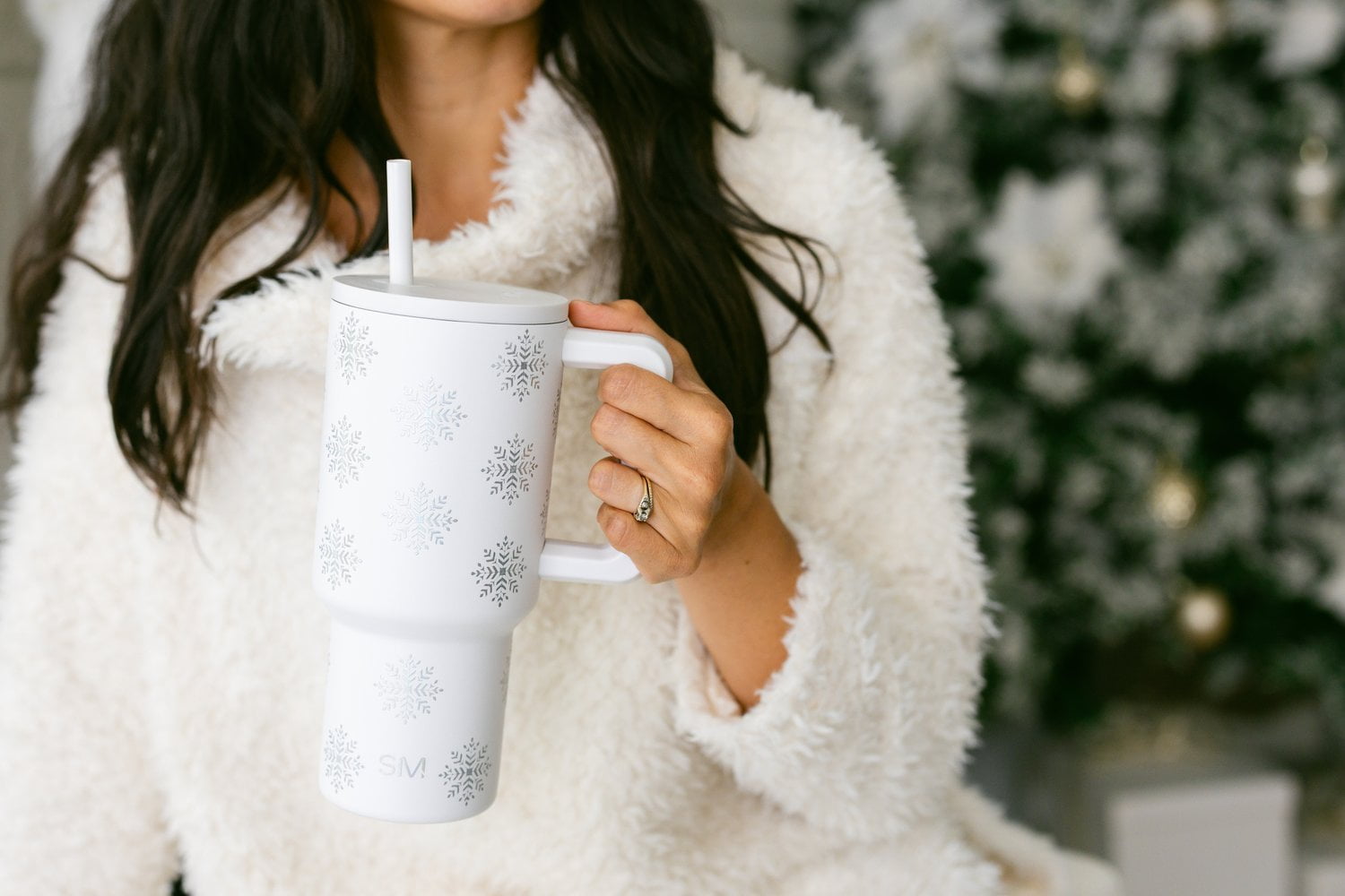 Simple Modern 30 fl oz Insulated Stainless Steel Trek Tumbler with Straw Lid | Seaglass Sage and Cream Checkmate | P40Y