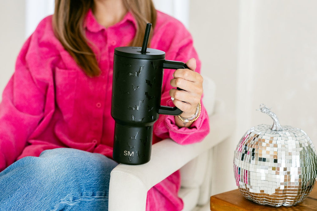 Simple Modern 30 fl oz Insulated Stainless Steel Trek Tumbler with Straw Lid | Seaglass Sage and Cream Checkmate | P40Y